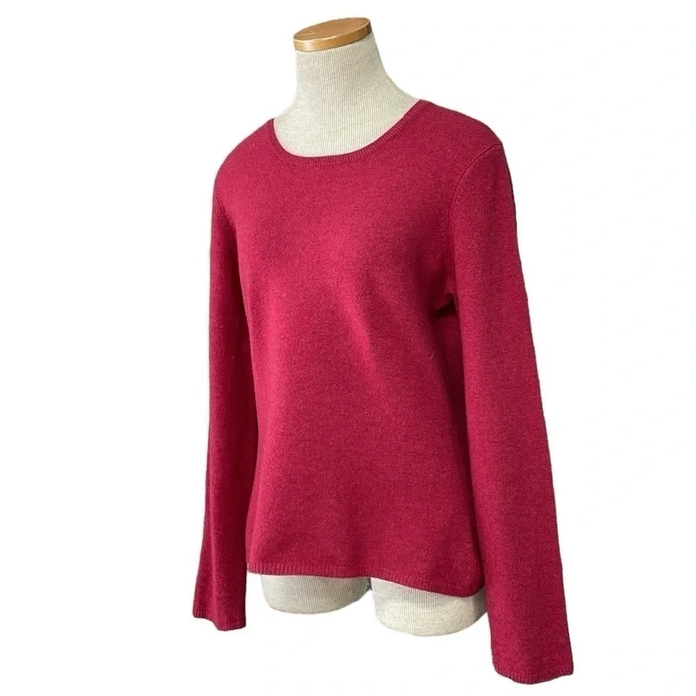 Fiona Sweater Women's M Medium Red 100% Cashmere Lightweight Pullover